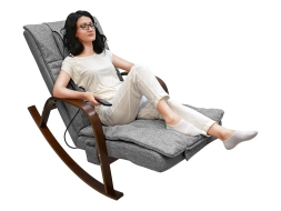 Массажное кресло качалка FUJIMO F2002 МСX Time2Chill Grey (Tailor 7) Вишня, фото 16