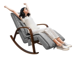Массажное кресло качалка FUJIMO F2002 МСX Time2Chill Grey (Tailor 7) Вишня, фото 14