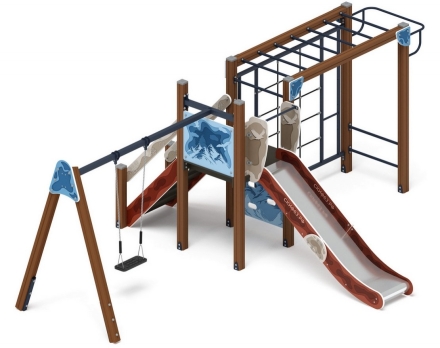 Детская игровая площадка Счастливое детство (Алтай) горка Н 1200 ДИК 2.01.02-04, фото 3