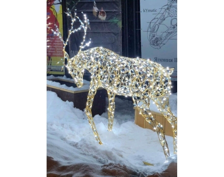 Световая фигура Бодающийся олень d014, фото 1