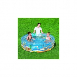 Бассейн круглый Морская жизнь, бортик - 3 кольца, 170х53 см (51048B)