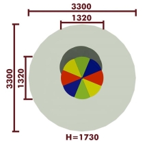 Стол детский с навесом 02006.21 для игровой площадки Стол детский с навесом 02006.21 для игровой площадки
