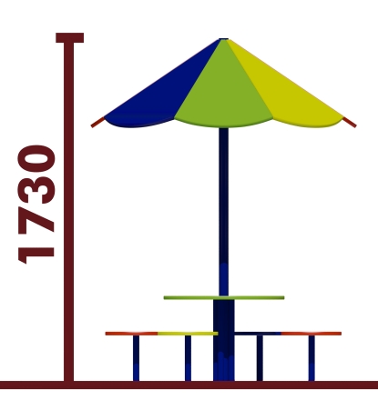 Стол детский с навесом 02006.21 для игровой площадки, фото 2