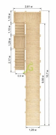 Зимняя горка "IgraGrad Snow Fox", скат 10 м, без окраски, фото 5