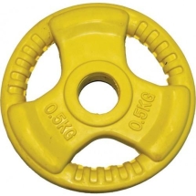 Диск обрезиненный ZSO цветной "3 HANDLE" D-26, 0,5 кг Диск обрезиненный ZSO цветной "3 HANDLE" D-26, 0,5 кг