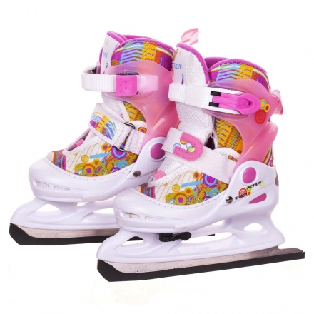 PW-111 Коньки ледовые раздвижные р.30-33, фото 1