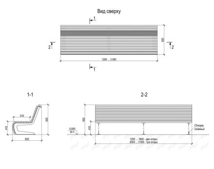 Скамейка TORUDA 4 - 1,5 м, фото 5