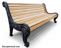Скамейка чугунная Город, Сосна 2,0 м