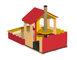 Домик-беседка Комбо ПС-59.2 с песочницей для детской площадки, фото 1 Домик-беседка Комбо ПС-59.2 с песочницей для детской площадки, фото 1