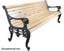 Скамейка уличная Лев, Лиственница 1,5 м