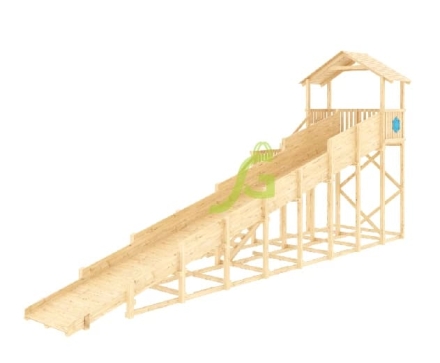 Зимняя горка "IgraGrad Snow Fox (Домик)", скат 10 м, без окраски, фото 7