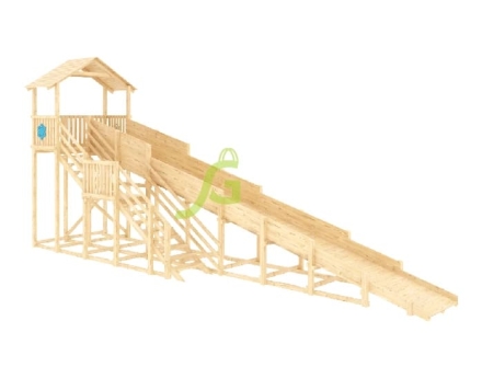 Зимняя горка "IgraGrad Snow Fox (Домик)", скат 10 м, без окраски, фото 1