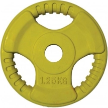 Диск обрезиненный ZSO цветной "3 HANDLE" D-26, 1,25 кг Диск обрезиненный ZSO цветной "3 HANDLE" D-26, 1,25 кг