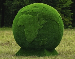 Топиари Земной шар (на подиуме), d=220см - газон Eco + Premium, фото 1