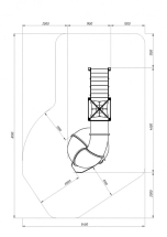 Горка тоннельная - ИО 45.14.01-01 - Космопорт (Серый) H=2000 Горка тоннельная - ИО 45.14.01-01 - Космопорт (Серый) H=2000