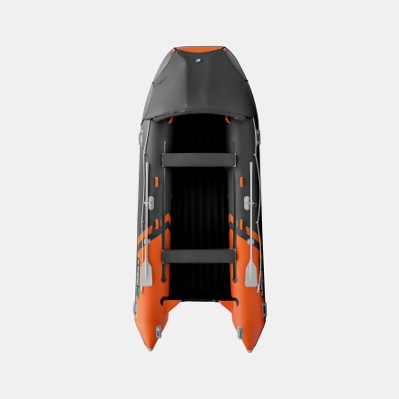Gladiator E 450 PRO AIR оранжево-темносерый моторная лодка ПВХ, фото 1