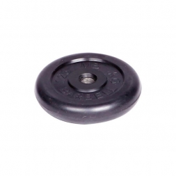 Диск обрезиненный Barbell d 31 мм чёрный 1,25 кг