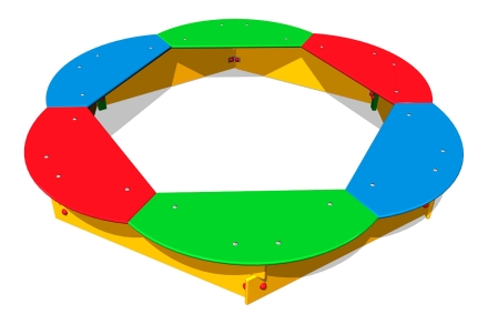 Детская песочница Ромашка П006 для игровой площадки, фото 1