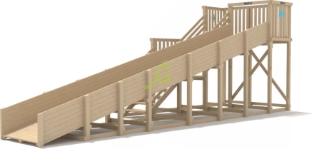 Зимняя горка "IgraGrad Snow Fox", скат 8 м, без окраски, фото 4