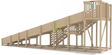 Зимняя горка "IgraGrad Snow Fox", скат 8 м, без окраски, фото 2