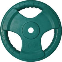 Диск обрезиненный ZSO цветной "3 HANDLE" D-26, 10 кг Диск обрезиненный ZSO цветной "3 HANDLE" D-26, 10 кг