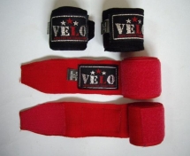 Бинт боксерский VELO 3,5м красный AIBA