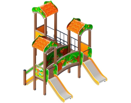 Детская игровая площадка Полянка ДИК 1.16.04-01 Н 750, фото 1