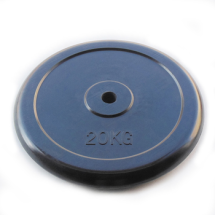 Диск JOHNS d26/d51 мм черный обрезиненный, 20кг
