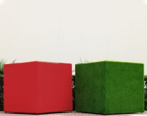 Топиари композиция геометрические фигуры Два куба - газон Eco