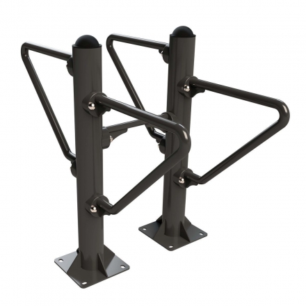 Fix-1704 Уличный тренажер Брусья двусторонние разноуровневые Zavodsporta, фото 2