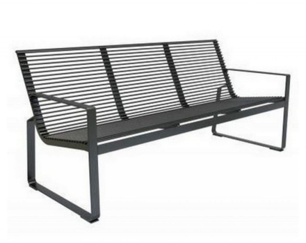 Скамейка TORUDA «Глория» со спинкой (стальная) (кресло) 0,6м, фото 1
