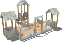 Песочный дворик Усадьба ПС108.00.1 для детской площадки Песочный дворик Усадьба ПС108.00.1 для детской площадки