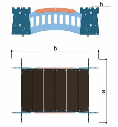 Детский лаз Мостик Romana 115.71.00 для детской площадки, фото 5