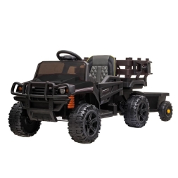 Электромобиль грузовик BDM0926 с прицепом черный