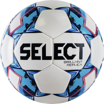 Мяч футб. &quot;SELECT Brillant Replica&quot; арт.811608-102, р.4, 32пан, гл.ПВХ, маш.сш, бело-голубой