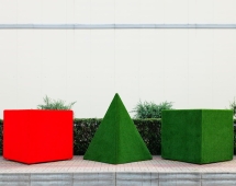 Топиари композиция геометрические фигуры Пять кубов - газон Eco