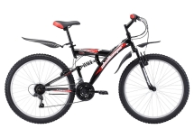 Велосипед Challenger Mission Lux FS 26 черно-красный 18''