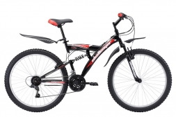 Велосипед Challenger Mission Lux FS 26 черно-красный 18''