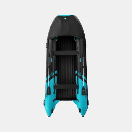 Gladiator E 450 PRO AIR черно-бирюзовый моторная лодка ПВХ, фото 4