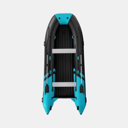 Gladiator E 450 PRO AIR черно-бирюзовый моторная лодка ПВХ, фото 3