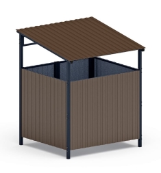 Навес контейнерной площадки для мусора (1 секция) МФ 55.02.02.1-02, фото 3