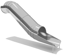 Горка из нержавеющей стали ГГТН-765.1500.002 для детской площадки Горка из нержавеющей стали ГГТН-765.1500.002 для детской площадки