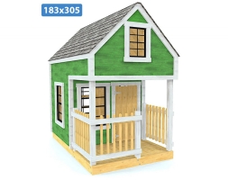 Игровой домик TORUDA WOOD Коттедж 3 с мансардой и крыльцом, фото 1 Игровой домик TORUDA WOOD Коттедж 3 с мансардой и крыльцом, фото 1