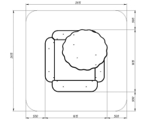 Песочница с навесом Ромашка (Пастель) - ИО 5.01.16-01