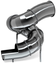 Горка тоннельная винтовая 2000 нержавеющая сталь SNST 2000.764, фото 2