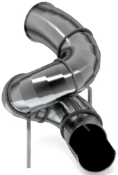 Горка тоннельная винтовая 2000 нержавеющая сталь SNST 2000.764, фото 5