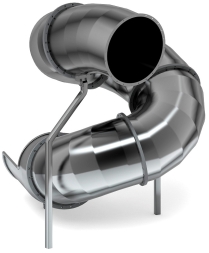 Горка тоннельная винтовая 2000 нержавеющая сталь SNST 2000.764, фото 3