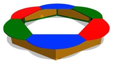 Детская песочница Ромашка СКИ 050 для игровой площадки, фото 1