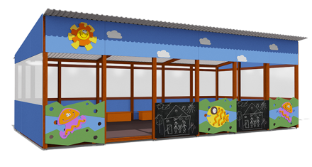 Теневой навес серия Тропикана ВСТ 1515/3 40 м2 для улицы, фото 1