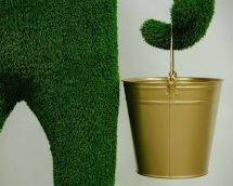 Топиари медведь Михайло рыбак - газон Eco